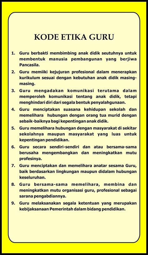 kode etik guru indonesia terbaru pdf